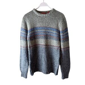 Vintage Winning Edge London Fog Mens‎ Striped Crewneck Sweater L